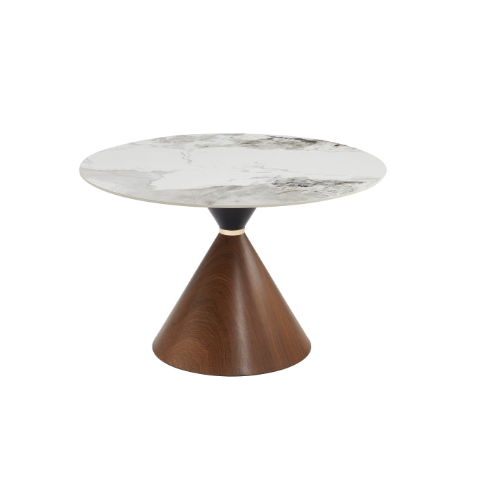 Ambera Modern marble wood gold 5 piece dining set