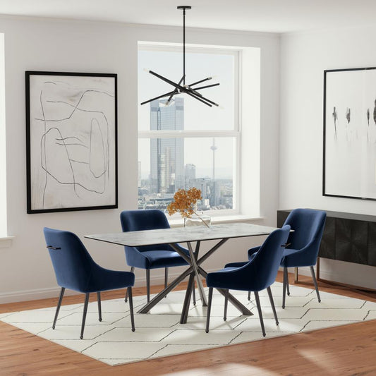 Mayette blue 5 pcs Dining set