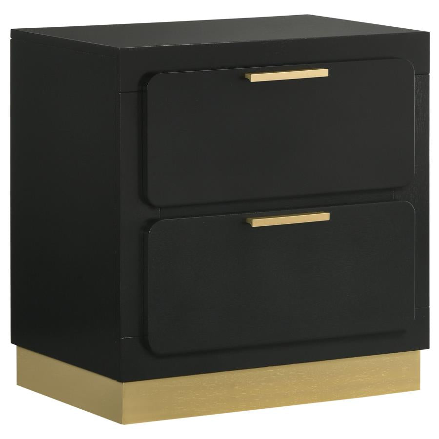 Caraway 4-piece Bedroom Set Queen or King White or Black with LED