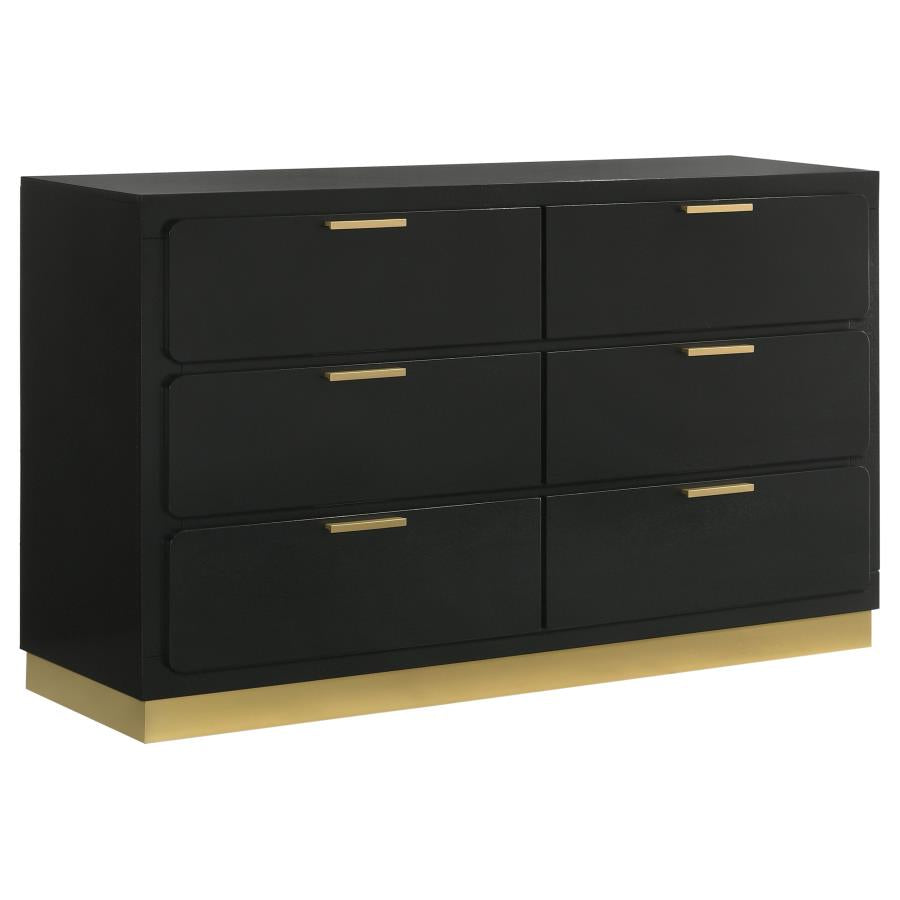 Caraway 4-piece Bedroom Set Queen or King White or Black with LED
