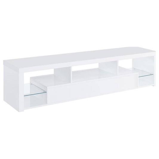 Jude 2-drawer Engineered Wood 71" TV Stand High Gloss White